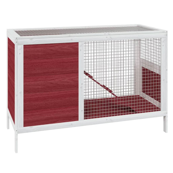 Cușcă pentru iepuri cafeniu 103x44x69,5 cm lemn masiv de pin - WALTI WALTI
