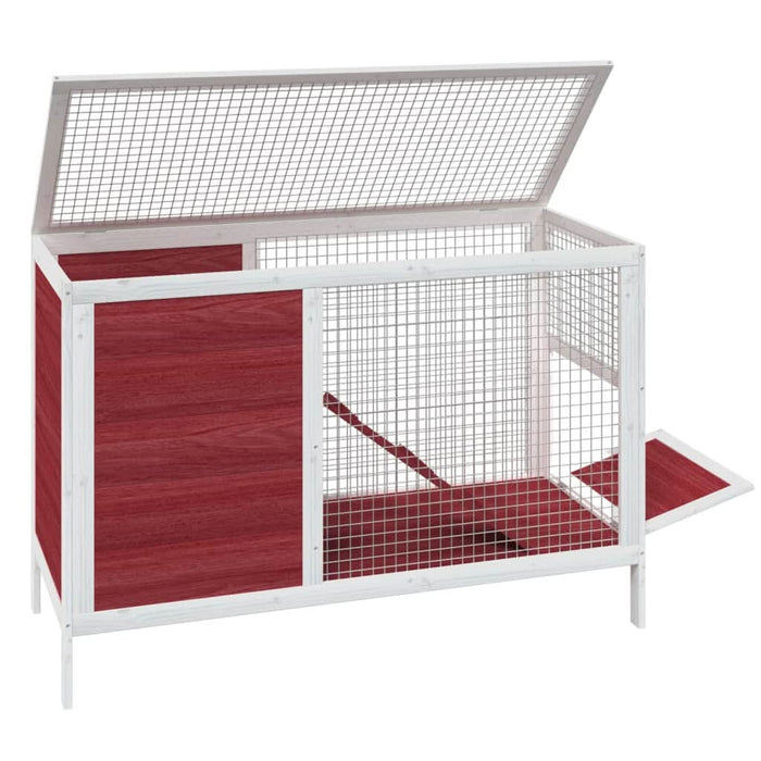 Cușcă pentru iepuri cafeniu 103x44x69,5 cm lemn masiv de pin - WALTI WALTI