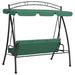 Balansoar de grădină cu baldachin verde 198 cm țesătură și oțel - WALTI WALTI
