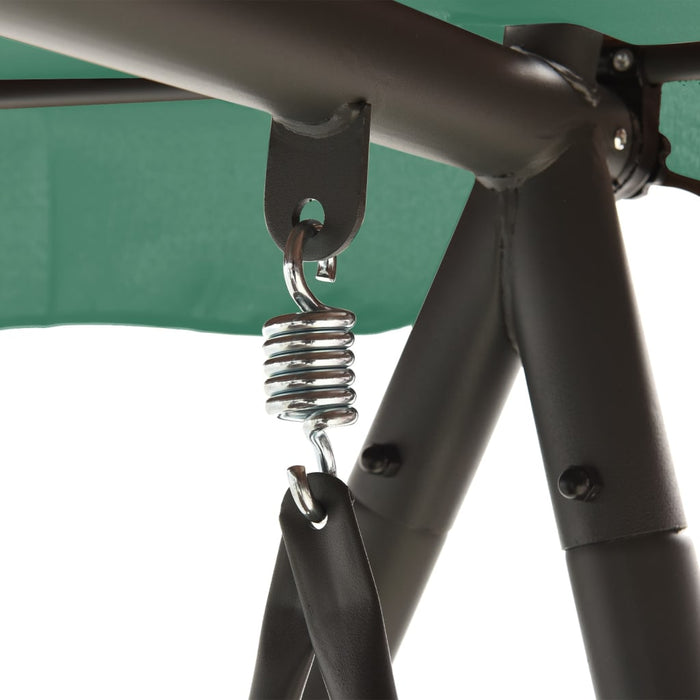 Balansoar de grădină cu baldachin verde 198 cm țesătură și oțel - WALTI WALTI