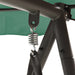 Balansoar de grădină cu baldachin verde 198 cm țesătură și oțel - WALTI WALTI