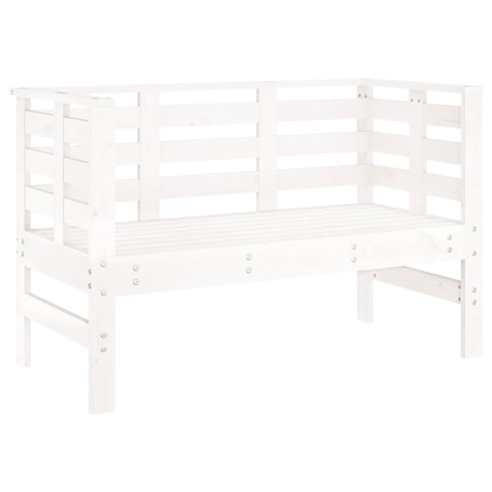 Bancă de grădină, alb, 111,5x53x71 cm, lemn masiv de pin - WALTI WALTI
