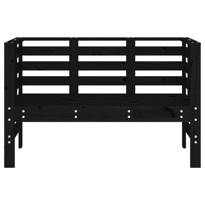 Bancă de grădină, negru, 111,5x53x71 cm, lemn masiv de pin - WALTI WALTI