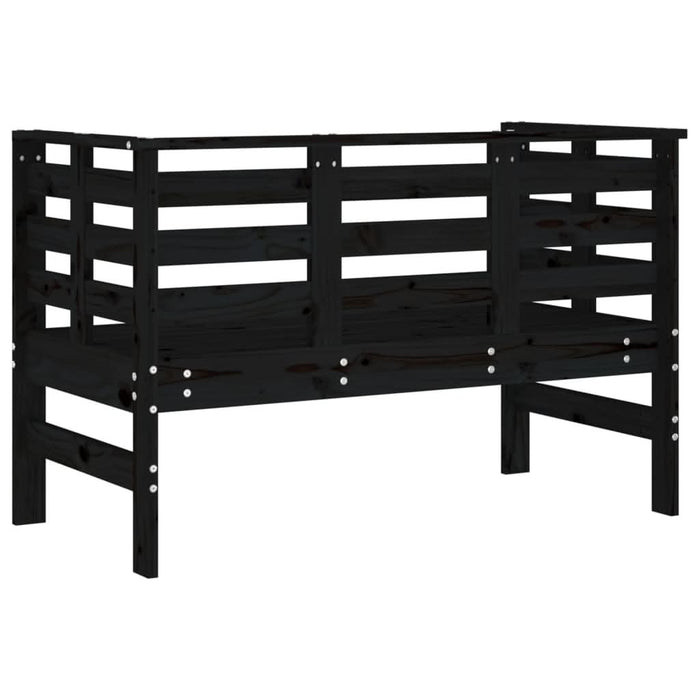 Bancă de grădină, negru, 111,5x53x71 cm, lemn masiv de pin - WALTI WALTI