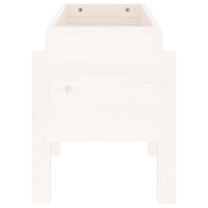 Jardinieră de grădină, alb, 62x30x38 cm, lemn masiv de pin - WALTI WALTI