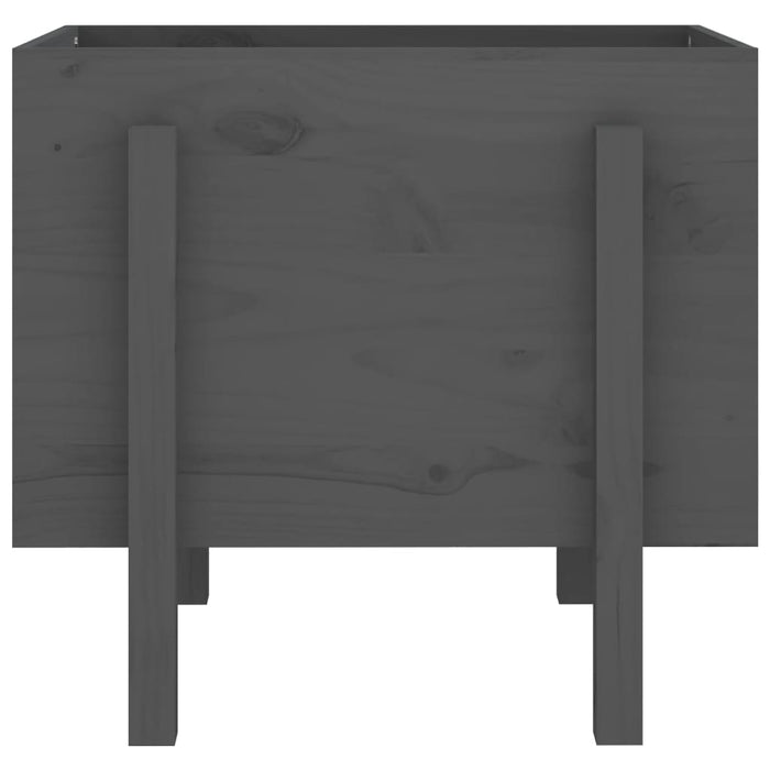 Jardinieră de grădină, gri, 62x50x57 cm, lemn masiv pin - WALTI WALTI