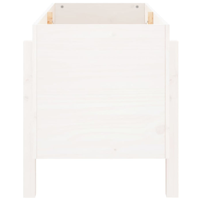 Strat înălțat de grădină, alb, 101x50x57 cm, lemn masiv de pin - WALTI WALTI