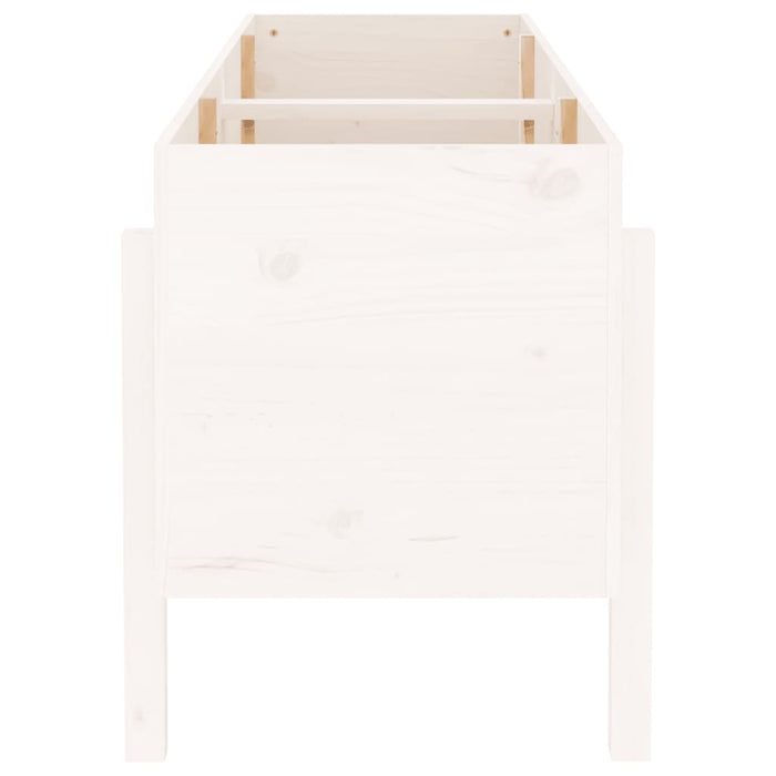 Strat înălțat de grădină, alb, 160x50x57 cm, lemn masiv de pin - WALTI WALTI