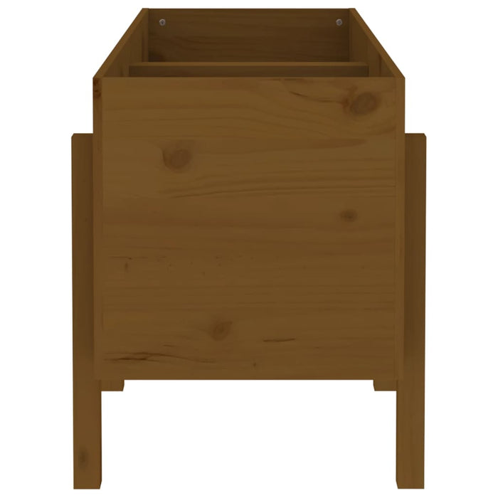 Strat înălțat de grădină maro miere 121x50x57 cm lemn masiv pin - WALTI WALTI