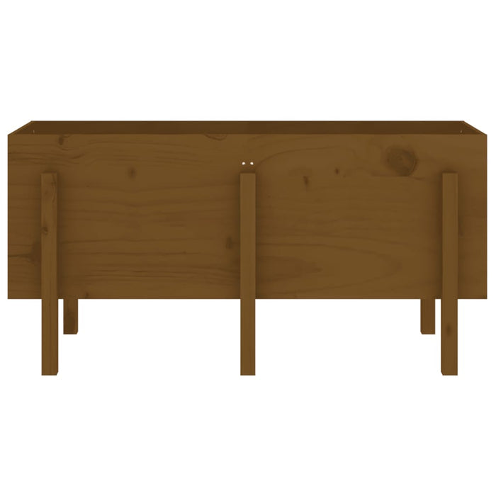 Strat înălțat de grădină maro miere 121x50x57 cm lemn masiv pin - WALTI WALTI