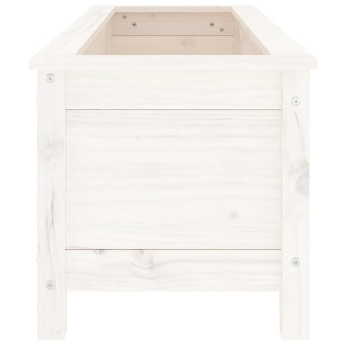 Strat înălțat de grădină, alb, 119,5x40x39 cm, lemn masiv pin - WALTI WALTI