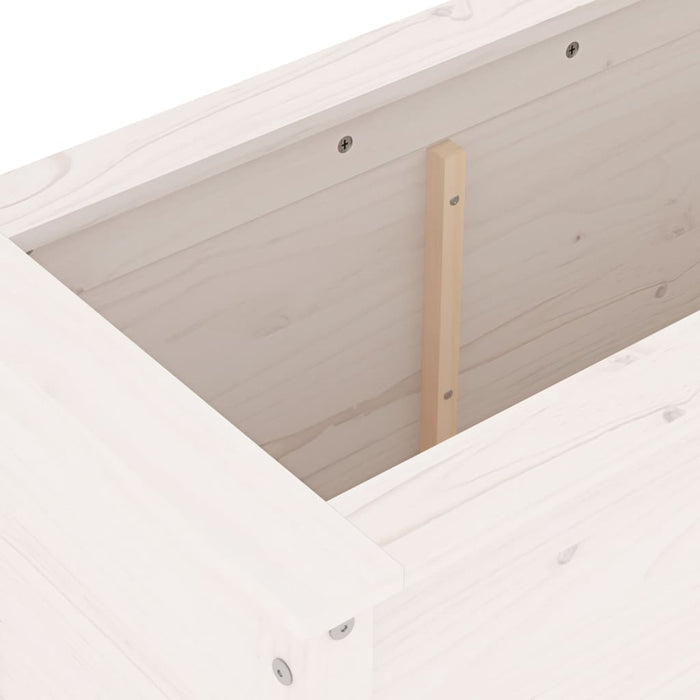 Strat înălțat de grădină, alb, 119,5x40x78 cm, lemn masiv pin - WALTI WALTI