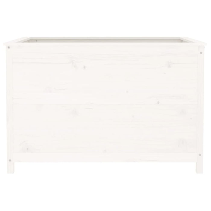 Strat înălțat de grădină, alb, 119,5x82,5x78 cm, lemn masiv pin - WALTI WALTI