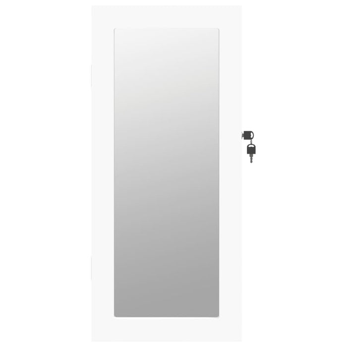Dulap de bijuterii cu oglindă de perete, alb, 30x8,5x67 cm - WALTI WALTI