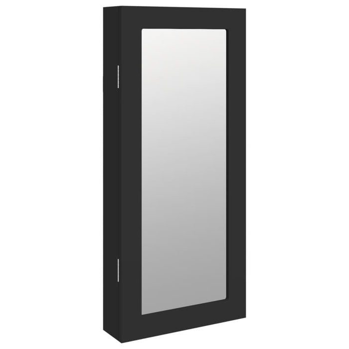Dulap de bijuterii cu oglindă de perete, negru, 30x8,5x67 cm - WALTI WALTI