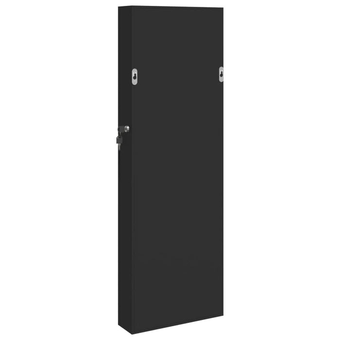 Dulap de bijuterii & oglindă montat pe perete negru 30x8,5x90cm - WALTI WALTI