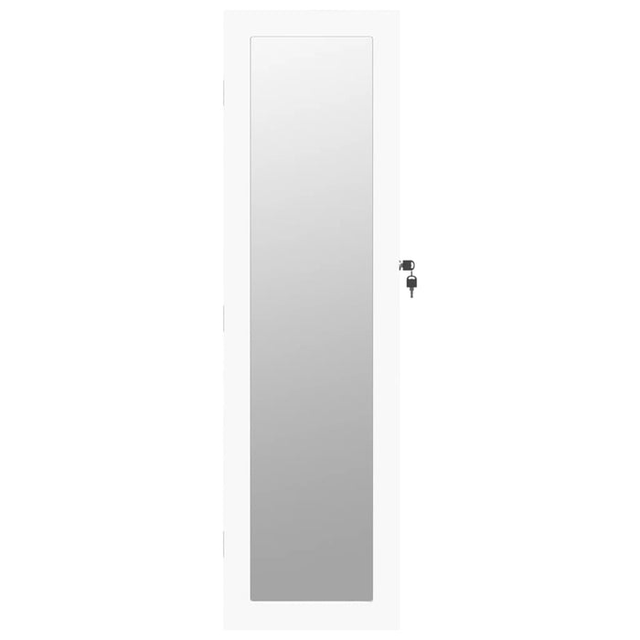 Dulap de bijuterii cu oglindă de perete, alb, 30x8,5x106 cm - WALTI WALTI