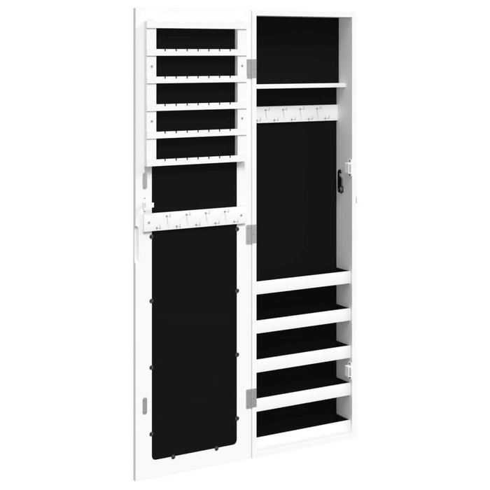 Dulap de bijuterii cu oglindă de perete, alb, 30x8,5x106 cm - WALTI WALTI