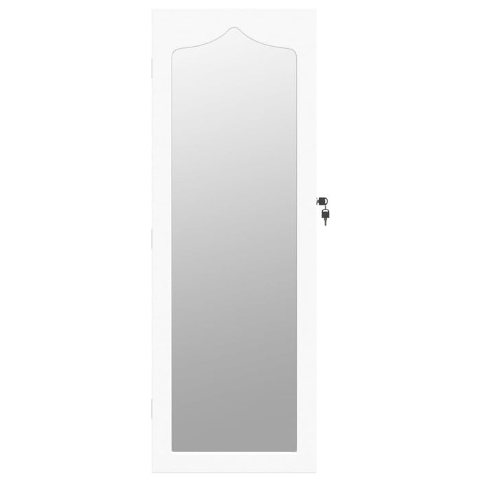 Dulap de bijuterii cu oglindă de perete, alb, 37,5x10x106 cm - WALTI WALTI