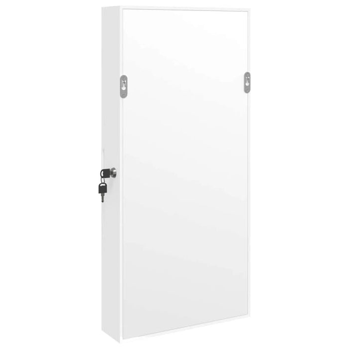 Dulap de bijuterii cu oglindă și lumini LED, de perete, alb - WALTI WALTI