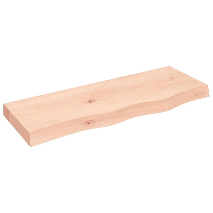 Poliță de perete, 80x30x(2-6) cm, lemn masiv de stejar netratat - WALTI WALTI