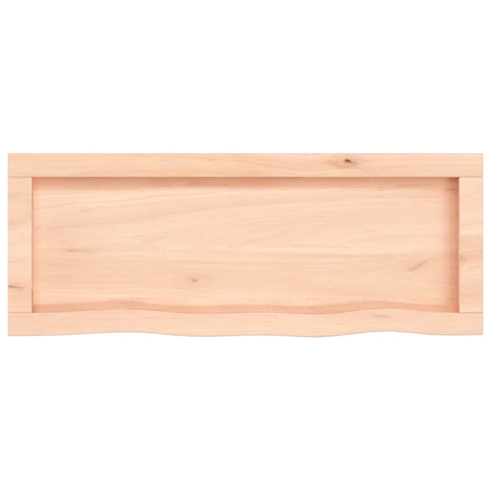 Poliță de perete, 80x30x(2-6) cm, lemn masiv de stejar netratat - WALTI WALTI
