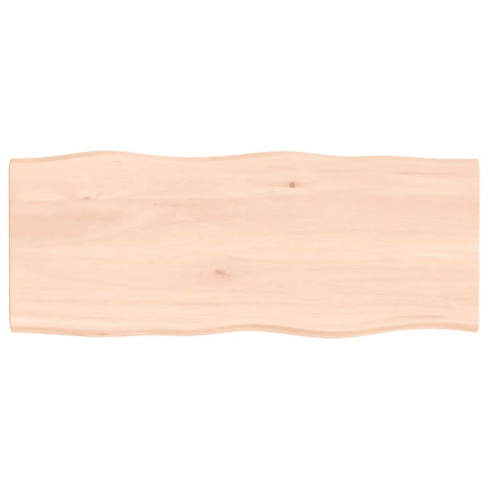 Blat masă 100x40x2 cm stejar masiv netratat contur organic - WALTI WALTI
