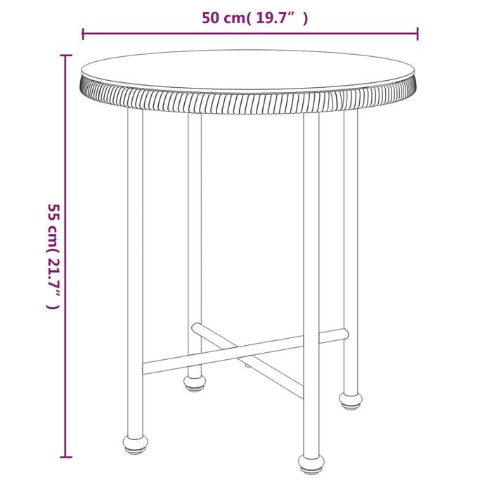 Set mobilier de grădină, 3 piese, poliratan - WALTI WALTI