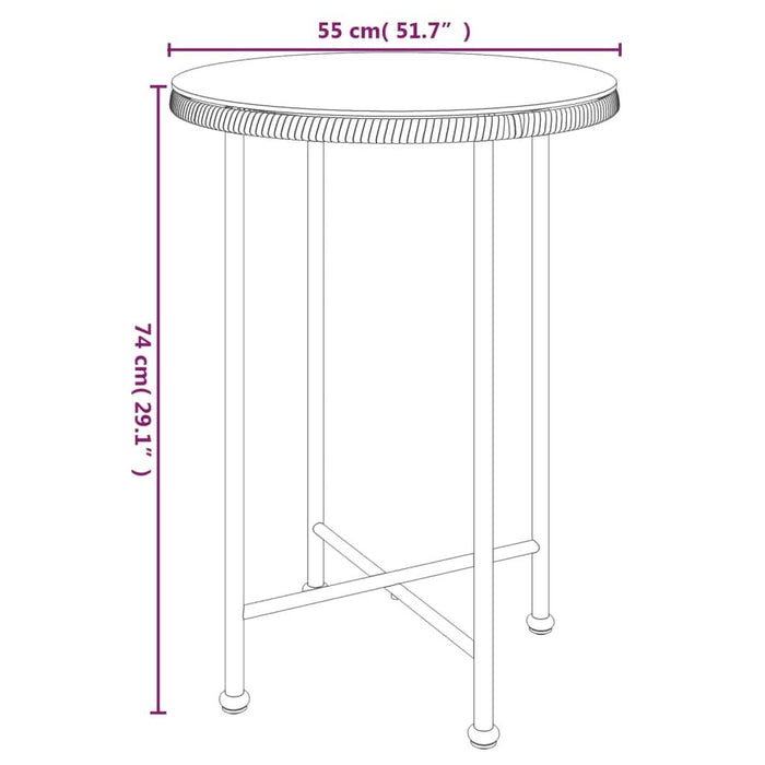 Set mobilier de grădină, 3 piese, poliratan - WALTI WALTI