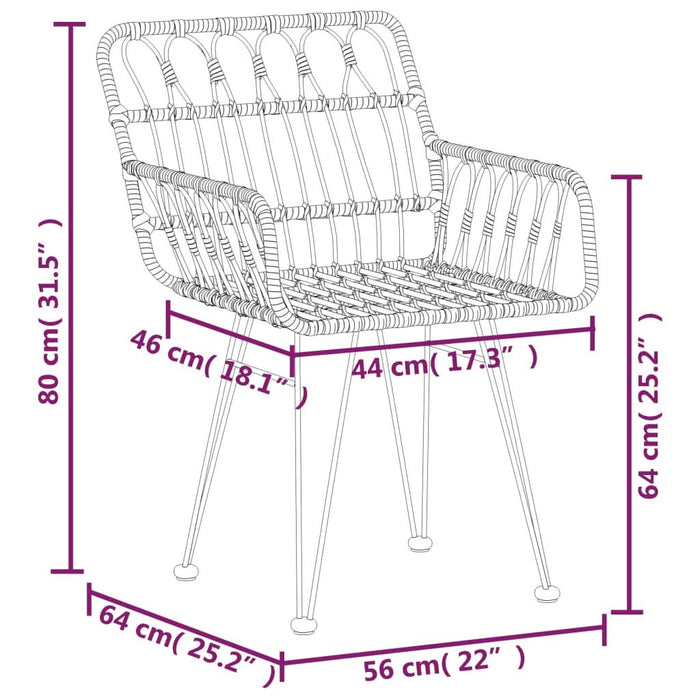 Set mobilier de grădină, 5 piese, poliratan - WALTI WALTI