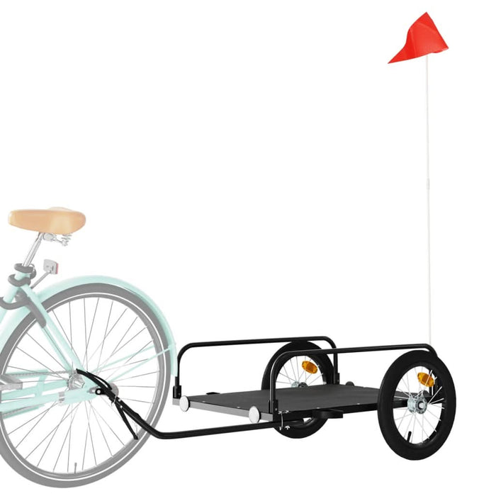 Remorcă de marfă pentru bicicletă, negru, 126x63x34 cm, fier - WALTI WALTI