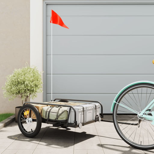 Remorcă de marfă pentru bicicletă, negru, 126x63x34 cm, fier - WALTI WALTI