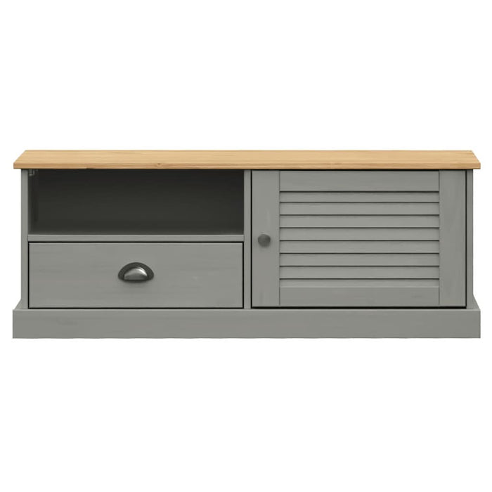 Comodă TV VIGO, gri, 106x40x40 cm, lemn masiv de pin - WALTI WALTI