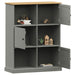 Bibliotecă VIGO, gri, 90x35x114,5 cm, lemn masiv de pin - WALTI WALTI