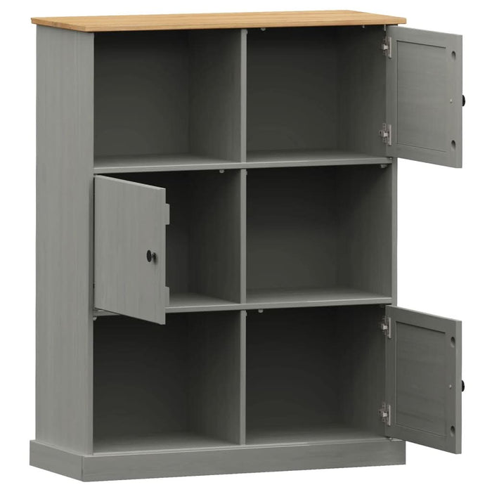 Bibliotecă VIGO, gri, 90x35x114,5 cm, lemn masiv de pin - WALTI WALTI