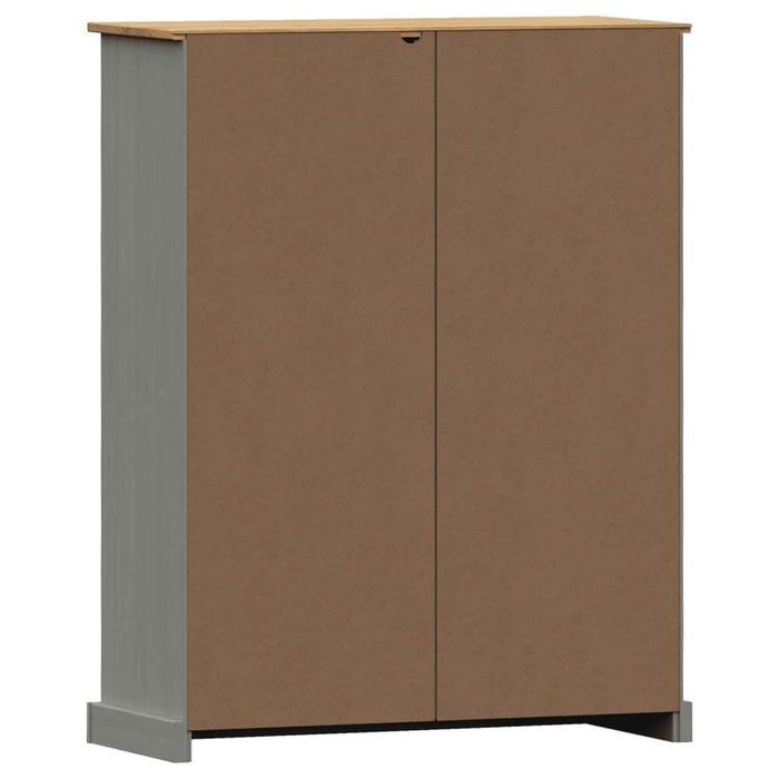 Bibliotecă VIGO, gri, 90x35x114,5 cm, lemn masiv de pin - WALTI WALTI