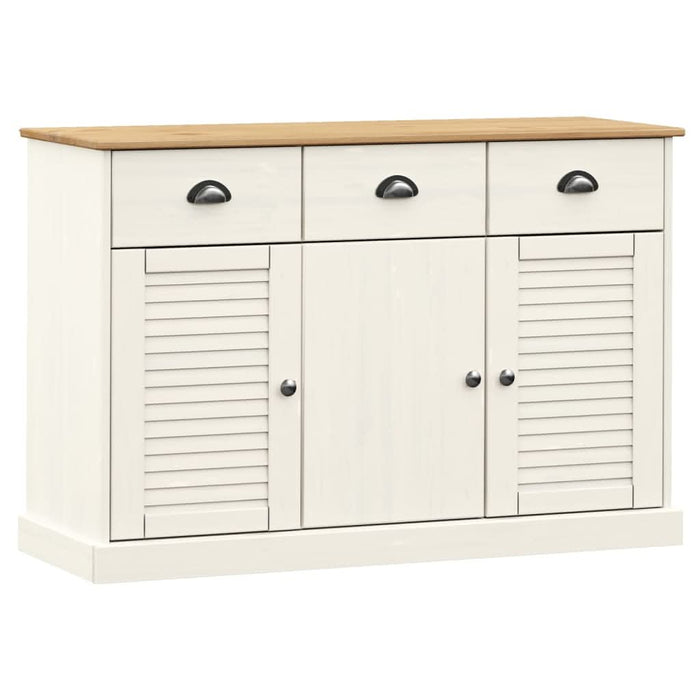 Servantă cu sertare VIGO, alb, 113x40x75 cm, lemn masiv de pin - WALTI WALTI