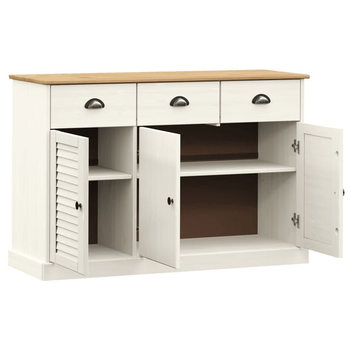 Servantă cu sertare VIGO, alb, 113x40x75 cm, lemn masiv de pin - WALTI WALTI