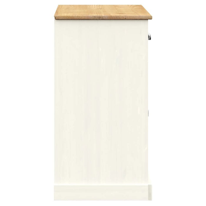 Servantă cu sertare VIGO, alb, 113x40x75 cm, lemn masiv de pin - WALTI WALTI