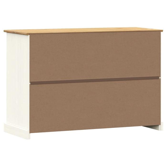 Servantă cu sertare VIGO, alb, 113x40x75 cm, lemn masiv de pin - WALTI WALTI