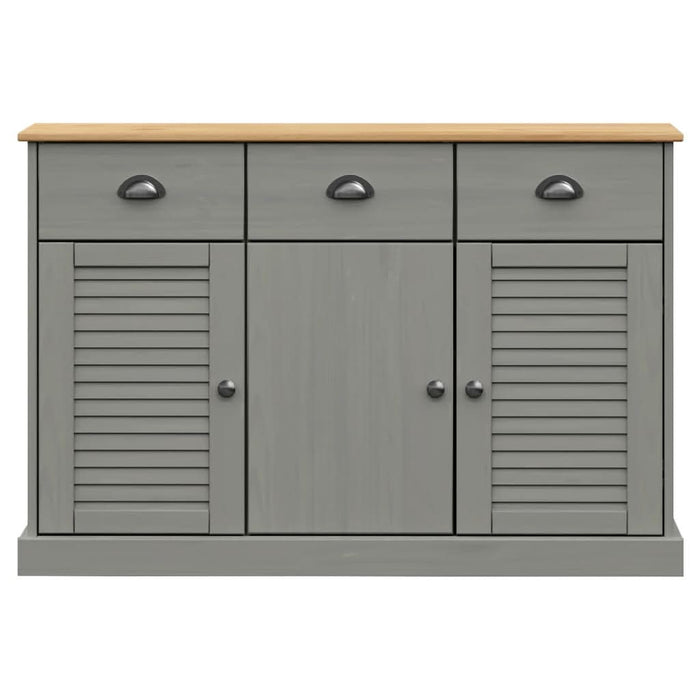 Servantă cu sertare VIGO, gri, 113x40x75 cm, lemn masiv de pin - WALTI WALTI