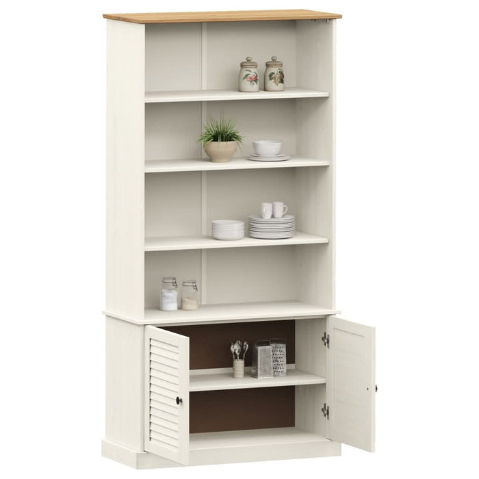 Bibliotecă „VIGO”, alb, 85x35x170 cm, lemn masiv de pin - WALTI WALTI