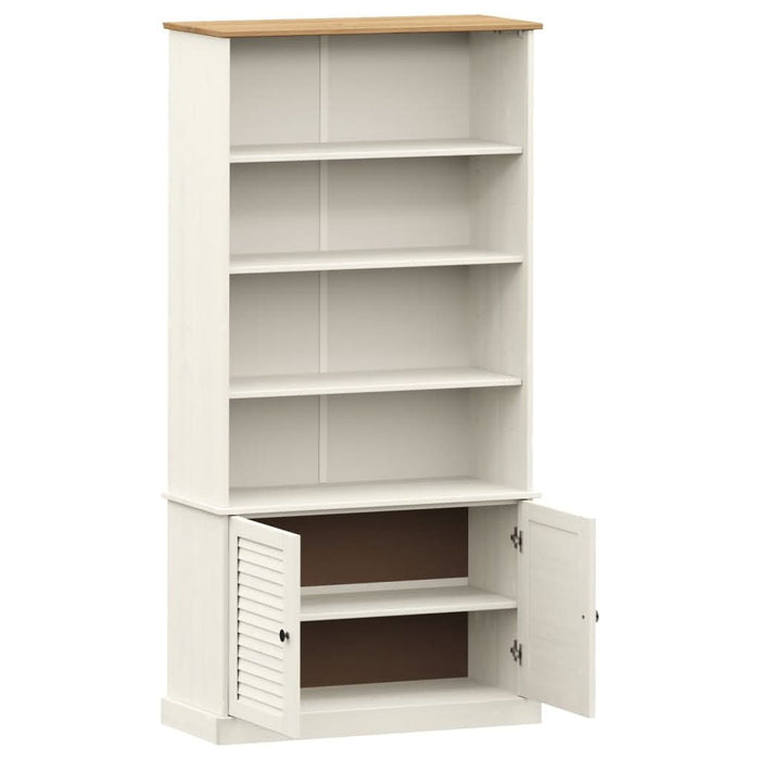 Bibliotecă „VIGO”, alb, 85x35x170 cm, lemn masiv de pin - WALTI WALTI
