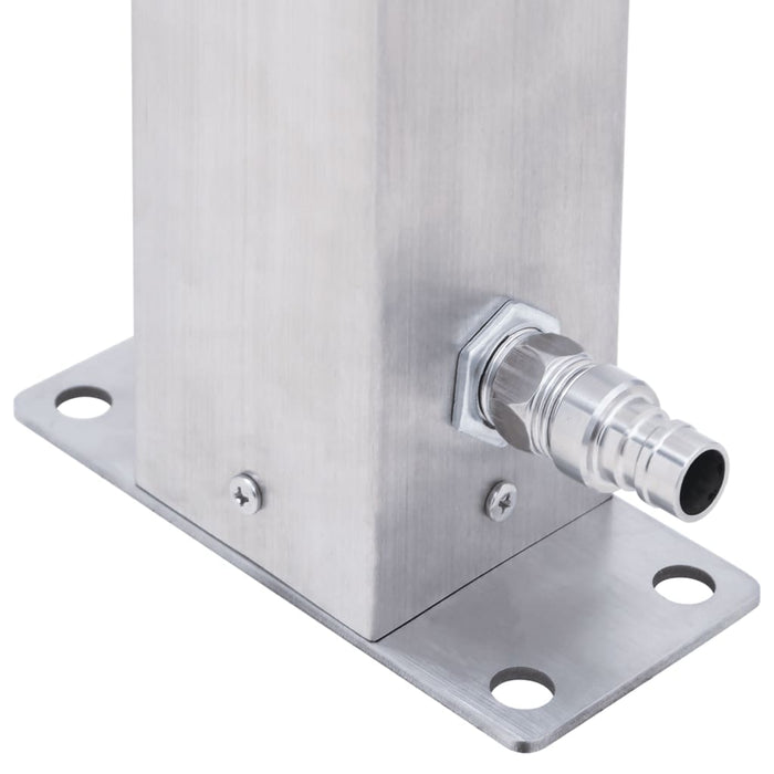 Coloană de apă de grădină, 80 cm, oțel inoxidabil, pătrat - WALTI WALTI