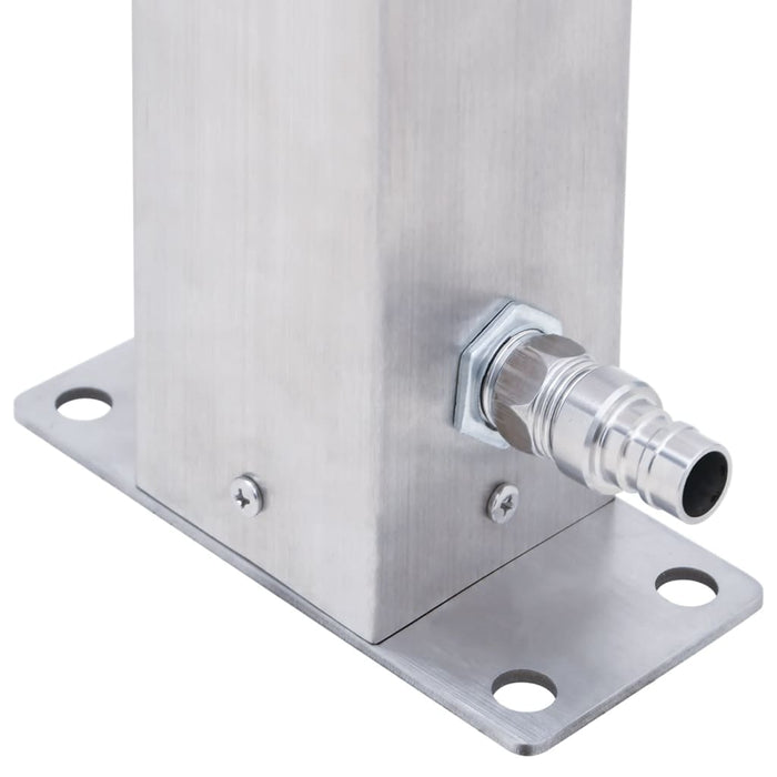 Coloană de apă de grădină, 100 cm, oțel inoxidabil, pătrat - WALTI WALTI