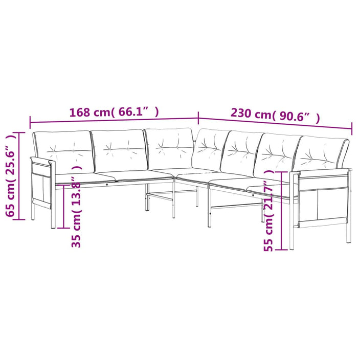 Set mobilier de grădină, antracit, 2 piese, oțel - WALTI WALTI