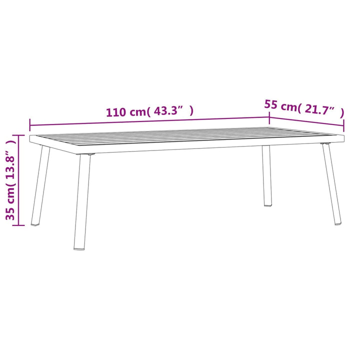 Set mobilier de grădină, antracit, 2 piese, oțel - WALTI WALTI