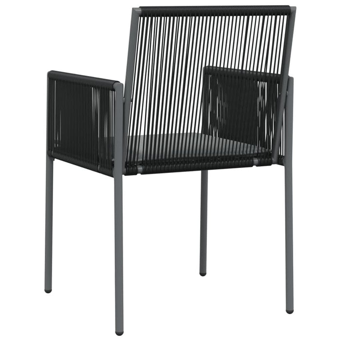 Scaune grădină cu perne 4 buc. negru 54x60,5x83,5 cm poliratan - WALTI WALTI