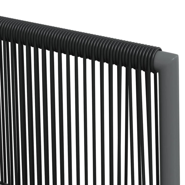 Scaune grădină cu perne 4 buc. negru 54x60,5x83,5 cm poliratan - WALTI WALTI