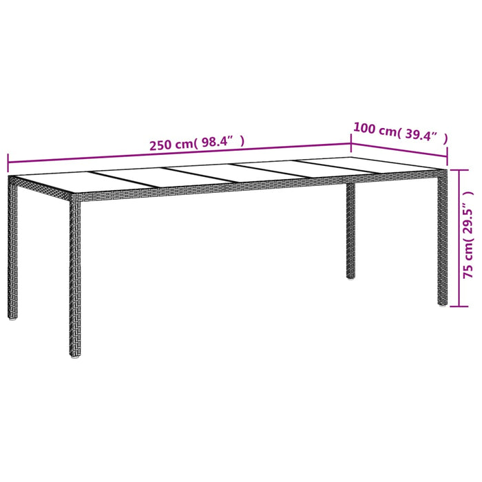 Set mobilier de grădină cu perne, 9 piese, maro, poliratan - WALTI WALTI